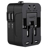 Adaptor pentru Calatorie Techsuit (HHT202), 2 x USB, EU, UK, AUS, US, Alb