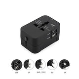 Adaptor pentru Calatorie Techsuit (HHT202), 2 x USB, EU, UK, AUS, US, Alb