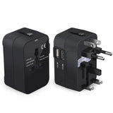 Adaptor pentru Calatorie Techsuit (HHT202), 2 x USB, EU, UK, AUS, US, Alb
