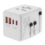 Adaptor pentru Calatorie Techsuit (HHT904-W2), PD20W, 2 x USB, 2 xType-C, EU, UK, AUS, US, Alb