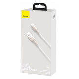 Cablu Baseus de date Cafule Series Metal (CAKF000102), USB to Type-C Incarcare rapida, 66W, 6A, 1m, alb