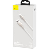 Cablu Baseus de date Cafule Series Metal (CAKF000202), USB to Type-C 66W, 2m, alb