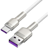 Cablu Baseus de date Cafule Series Metal (CAKF000202), USB to Type-C 66W, 2m, alb