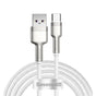 Cablu Baseus de date Cafule Series Metal (CAKF000202), USB to Type-C 66W, 2m, alb