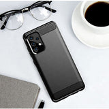 Husa pentru Samsung Galaxy A53 5G, Techsuit Carbon Silicone, albastru