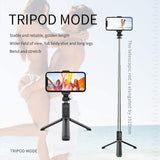 Selfie stick Techsuit (Q01), cu Bluetooth Telecomanda si Suport trepied stabil, 101cm, alb