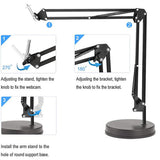 Suport de birou Techsuit birou (GT6), Reglabil Arm pentru Multipurpose Use cu 1/4 Screw Compatibility, negru