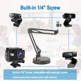 Suport de birou Techsuit birou (GT6), Reglabil Arm pentru Multipurpose Use cu 1/4 Screw Compatibility, negru