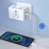 Adaptor pentru Calatorie Techsuit (HHT203A), PD20W, 2 x USB, 2 x Type-C, EU, UK, AUS, US, Alb