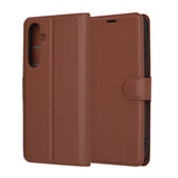 Husa pentru Samsung Galaxy A35 5G, Techsuit Leather Folio, maro