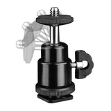 Techsuit Swivel Junnx (BH-2), pentru GoPro Action Camera, reglabil, Tripods, cu 1/4 Screw Compatibility, Negru