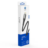 Cablu Lito de date (LD08L), USB-A to Lightning, Incarcare rapida, 2.4A, 1m, alb