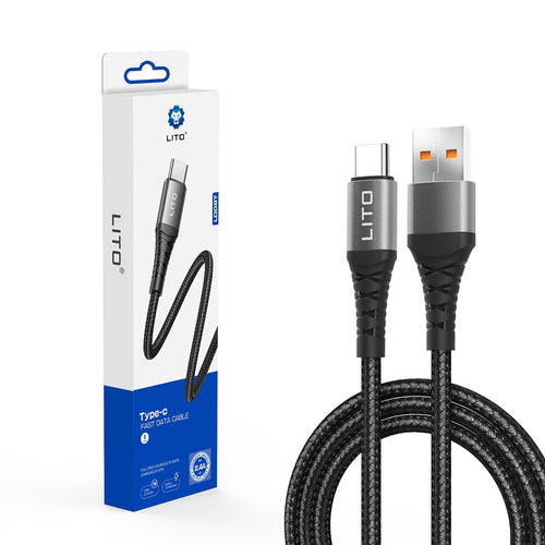 Cablu Lito de date (LD08T), USB-A to Type-C, Incarcare rapida, 2.4A, 1m, alb