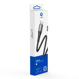 Cablu Lito de date (LD08T), USB-A to Type-C, Incarcare rapida, 2.4A, 1m, alb