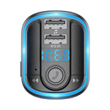 Modulator FM Yesido Modulator FM cu Incarcator auto (Y44), 2xUSB-A, cu Afisaj LED, RGB Light, 3.1A, negru
