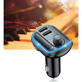 Modulator FM Yesido Modulator FM cu Incarcator auto (Y44), 2xUSB-A, cu Afisaj LED, RGB Light, 3.1A, negru
