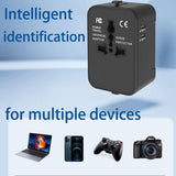 Adaptor pentru Calatorie Techsuit (HHT202-2C), 2 x USB-C, EU, UK, AUS, US, Alb