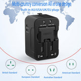 Adaptor pentru Calatorie Techsuit (HHT202-2C), 2 x USB-C, EU, UK, AUS, US, Alb