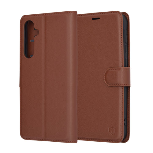 Husa pentru Samsung Galaxy A55 5G, Techsuit Leather Folio, maro