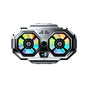 Cooler telefon Techsuit Phone Cooler (SL22), Twin Turbine, cu LED Afisaj digital, Lumini RGB, Gear Button, Fast Cooling, gri