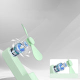 Techsuit Mini portabil Hand Fan (HZ001), 2000mAh, USB reincarcabil, 3 Speeds reglabil, Alb