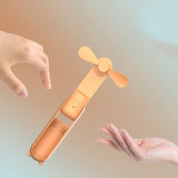 Techsuit Mini portabil Hand Fan (HZ001), 2000mAh, USB reincarcabil, 3 Speeds reglabil, Alb