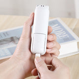 Techsuit Mini portabil Hand Fan (HZ001), 2000mAh, USB reincarcabil, 3 Speeds reglabil, Alb