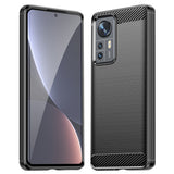 Husa pentru Xiaomi 12, Techsuit Carbon Silicone, negru