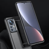 Husa pentru Xiaomi 12, Techsuit Carbon Silicone, negru