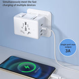 Adaptor pentru Calatorie Techsuit (HHt204A), 15W, 2xUSB-C, 2xUSB, EU to UK, AUS, US, Alb