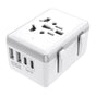 Adaptor pentru Calatorie Techsuit (HHt204A), 15W, 2xUSB-C, 2xUSB, EU to UK, AUS, US, Alb