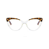 Techsuit Anti-Blue Light Glasses Reflex TR90 (F93308), Cat Eye, Clear / Leopard