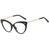 Techsuit Anti-Blue Light Glasses Reflex TR90 (F93308), Cat Eye, Bright Negru