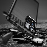 Husa pentru Xiaomi Redmi Note 11 Pro+ 5G, Techsuit Carbon Silicone, negru