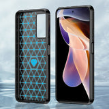 Husa pentru Xiaomi Redmi Note 11 Pro+ 5G, Techsuit Carbon Silicone, negru