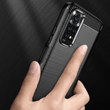 Husa pentru Xiaomi Redmi Note 11, Techsuit Carbon Silicone, negru