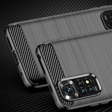 Husa pentru Xiaomi Redmi Note 11, Techsuit Carbon Silicone, negru