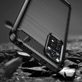 Husa pentru Xiaomi Redmi Note 11, Techsuit Carbon Silicone, negru