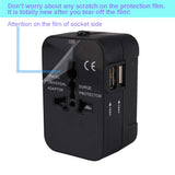 Adaptor pentru Calatorie Techsuit (HHT202), 2 x USB, EU, UK, AUS, US, Alb