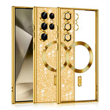 Husa pentru Samsung Galaxy S24 Ultra, Techsuit Lux Glitter MagSafe, argintiu