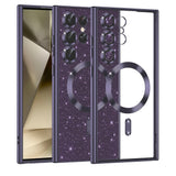Husa pentru Samsung Galaxy S24 Ultra, Techsuit Lux Glitter MagSafe, albastru