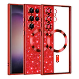 Husa pentru Samsung Galaxy S23 Ultra, Techsuit Lux Glitter MagSafe, argintiu