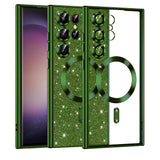 Husa pentru Samsung Galaxy S23 Ultra, Techsuit Lux Glitter MagSafe, albastru