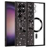 Husa pentru Samsung Galaxy S23 Ultra, Techsuit Lux Glitter MagSafe, argintiu