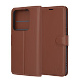 Husa pentru Xiaomi 14 Pro, Techsuit Leather Folio, maro