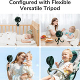 JisuLife Premium Table Baby Fan Life1 (FA24), portabil, 4000mAh, 4 Speeds, Pure Alb