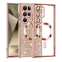 Husa pentru Samsung Galaxy S22 Ultra 5G, Techsuit Lux Glitter MagSafe, roz auriu