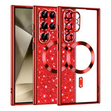 Husa pentru Samsung Galaxy S22 Ultra 5G, Techsuit Lux Glitter MagSafe, argintiu
