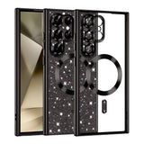 Husa pentru Samsung Galaxy S22 Ultra 5G, Techsuit Lux Glitter MagSafe, argintiu