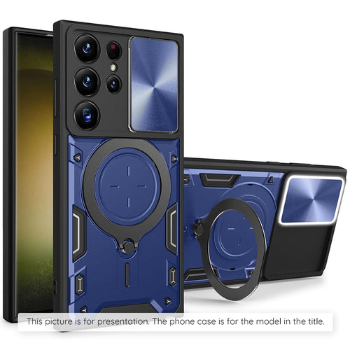 Husă pentru Samsung Galaxy S25 FE / S26 FE, Techsuit CamGuard Pro, Albastră